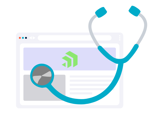 stethoscope checking health of sitefinity cms website