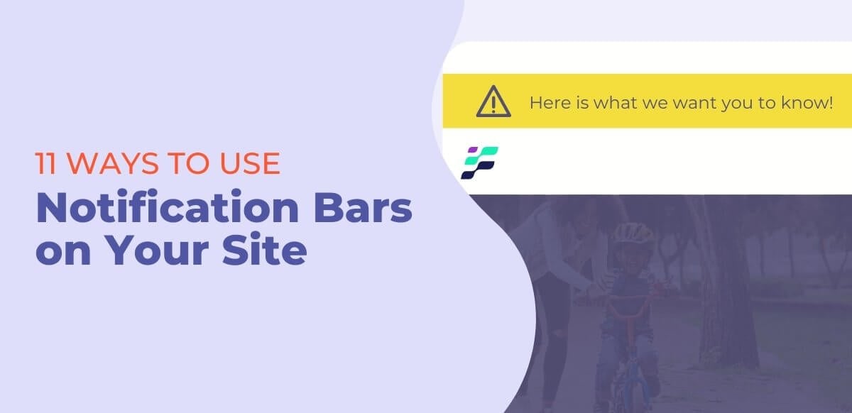 website notification banner and alert bar - 11 ways to use notification bar on your site