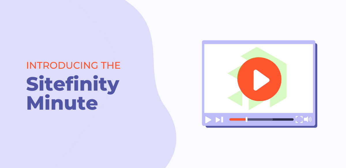 introducing sitefinity minute video series player