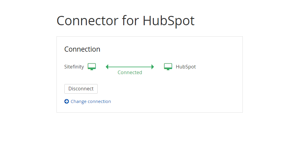 sitefinity connector for hubspot