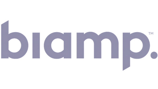 biamp systems inc. logo in gray