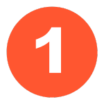 step 1 in orange circle