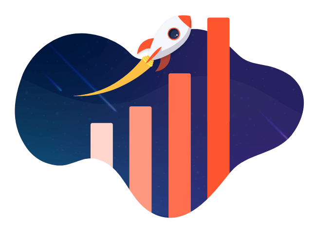 bar_chart_rocket custom web - rocket ship