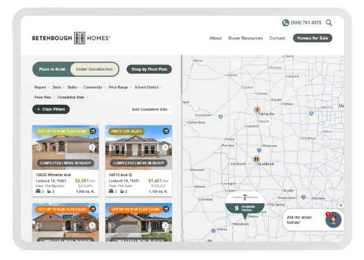 betenbough-homes-homes-for-sale-map betenbough homes custom map on website