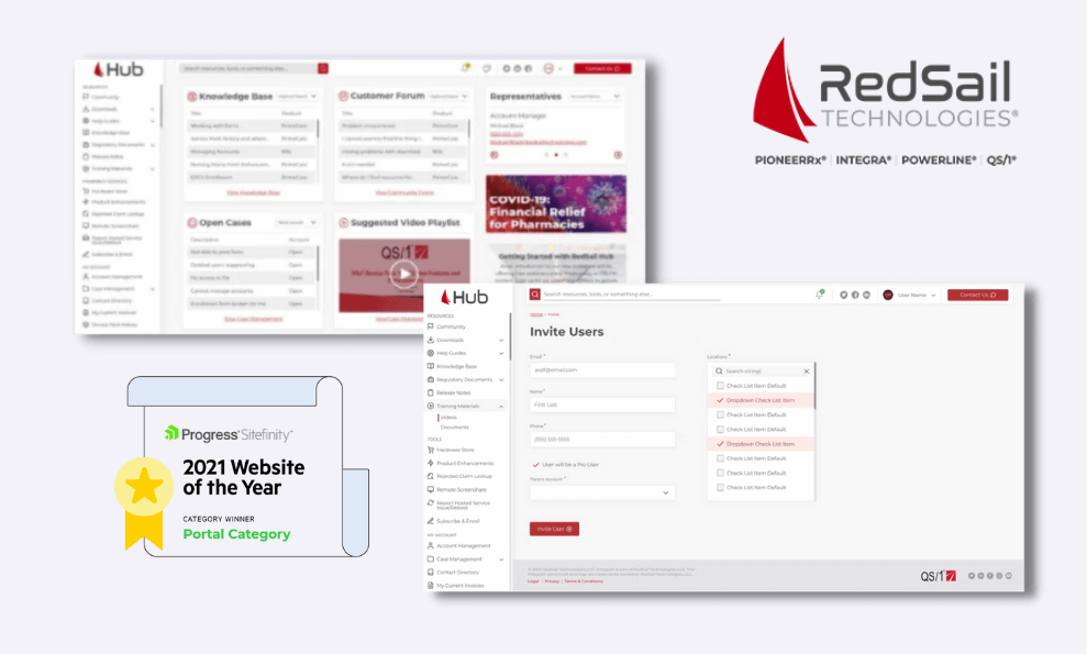 redsail project case study - screenshots and logo