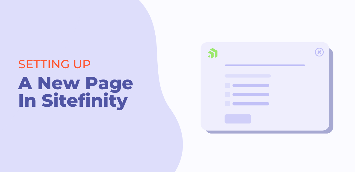 basic settings on a sitefinity page